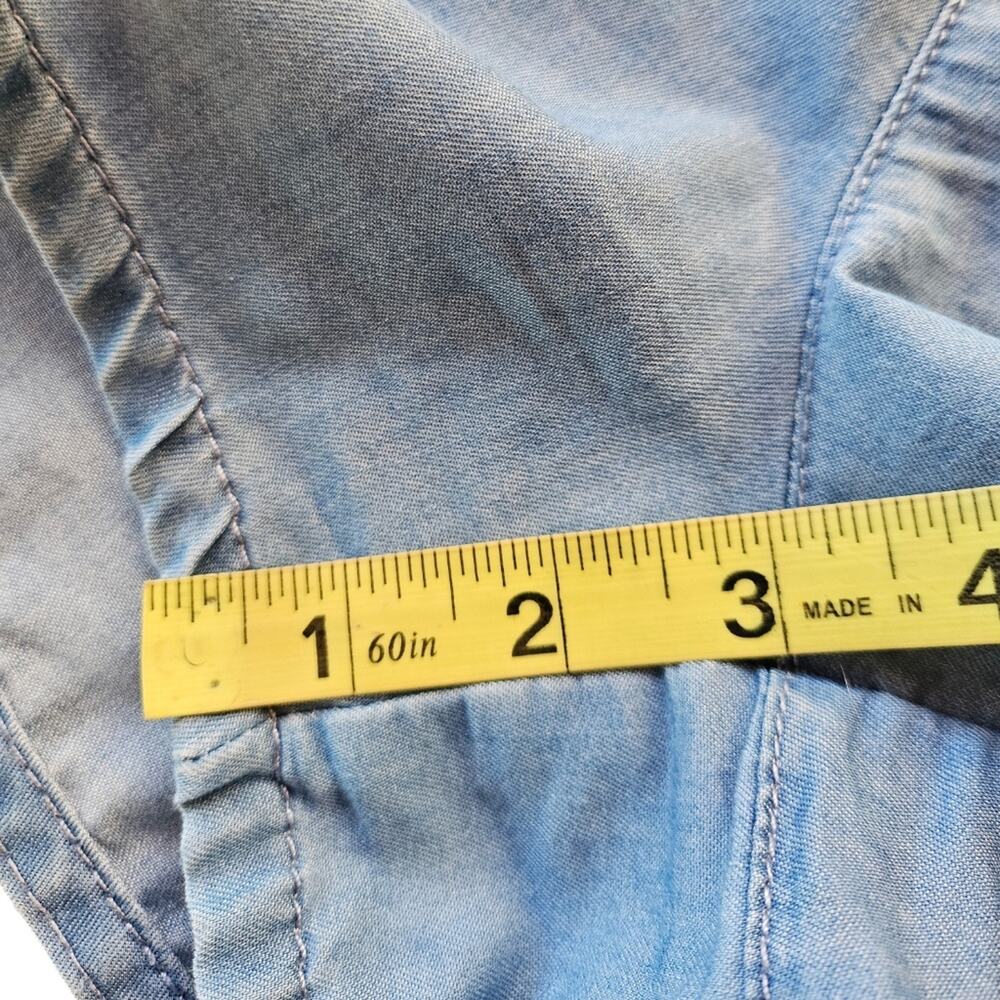 No Boundaries Shorts Womens Medium Casual Denim Cotton Blend Elastic Waist Blue - Picture 7 of 7